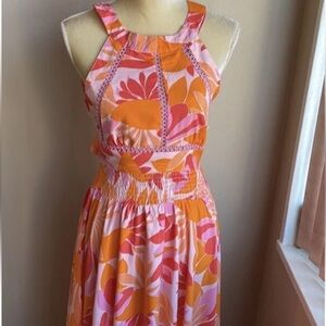 NWT Anthropologie Abel The Label Floral Maxi Dress Charlotte Backless Halter Med